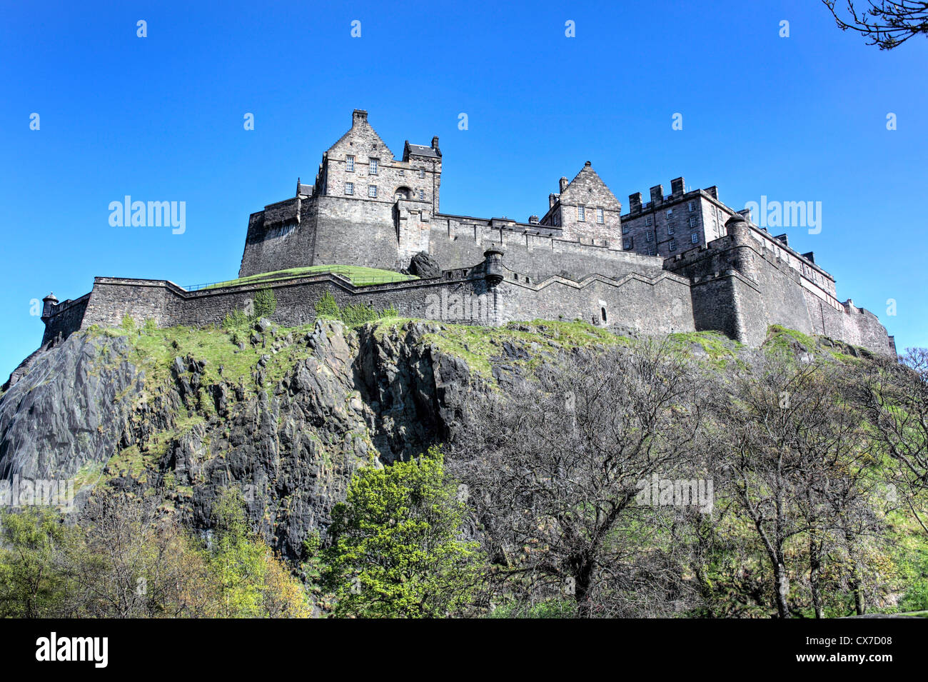 Il Castello di Edimburgo, Edimburgo, Scozia, Regno Unito Foto Stock