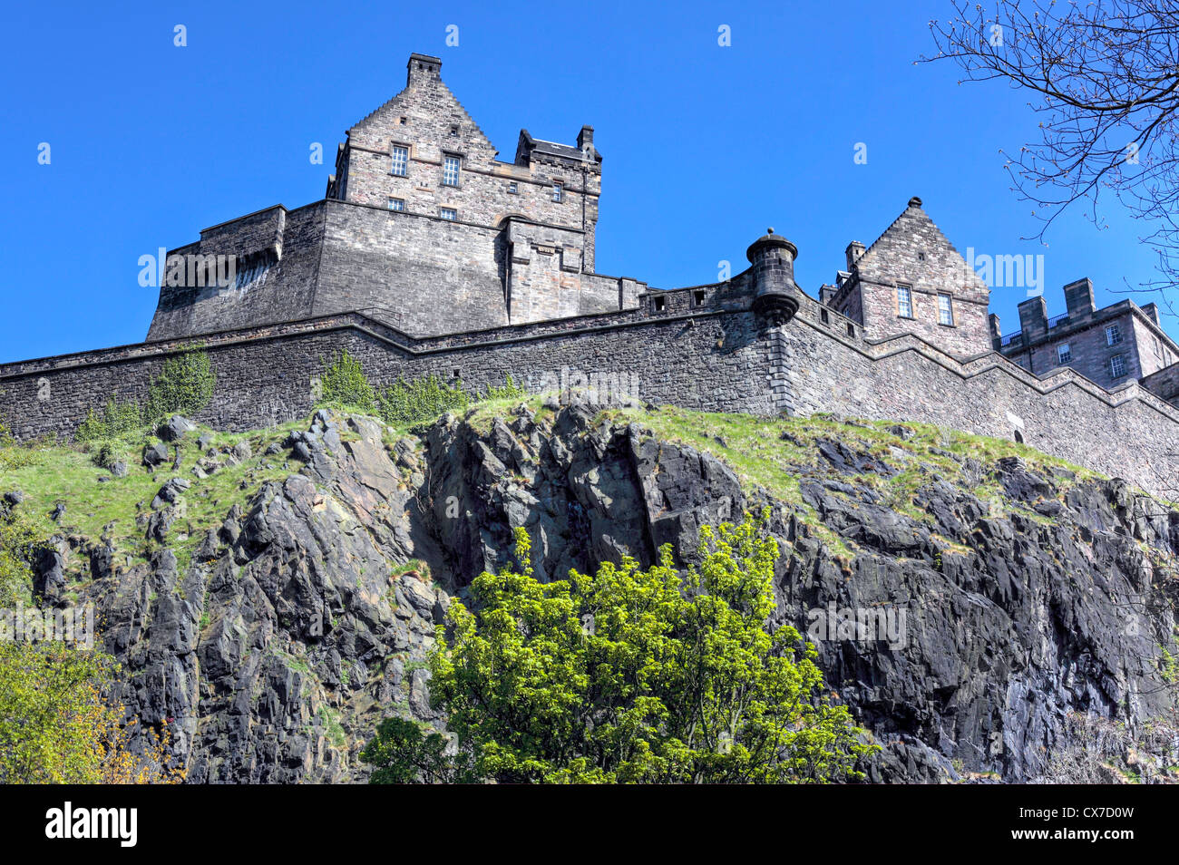 Il Castello di Edimburgo, Edimburgo, Scozia, Regno Unito Foto Stock