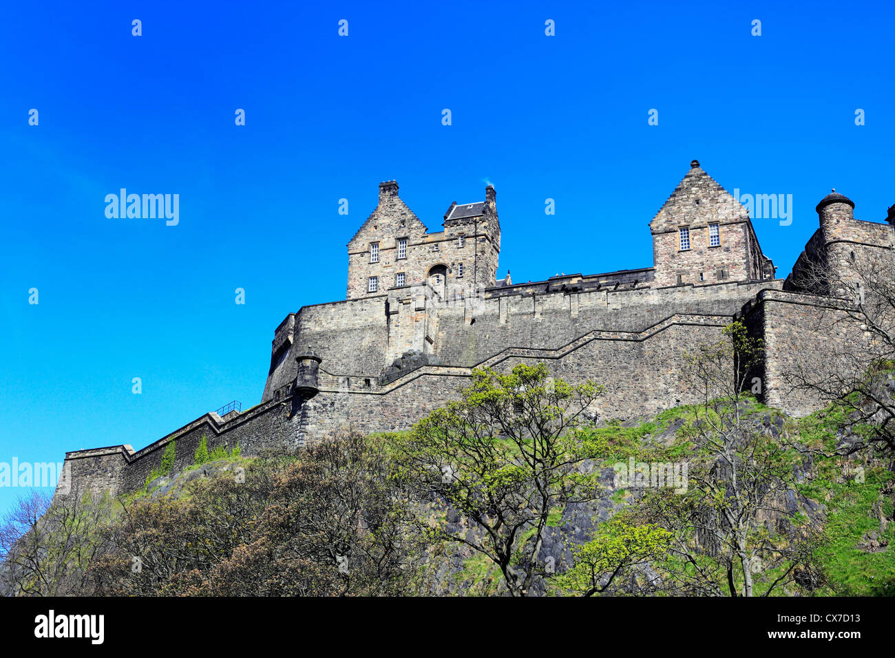 Il Castello di Edimburgo, Edimburgo, Scozia, Regno Unito Foto Stock