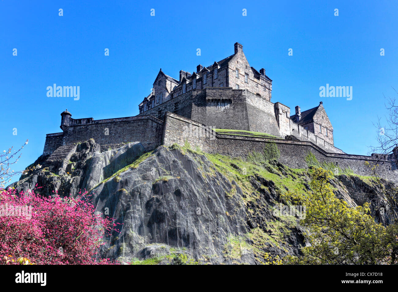 Il Castello di Edimburgo, Edimburgo, Scozia, Regno Unito Foto Stock