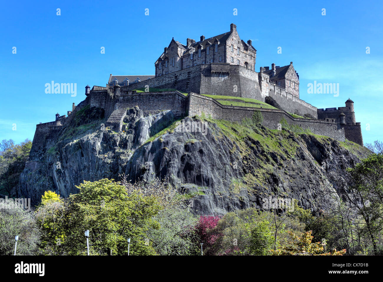 Il Castello di Edimburgo, Edimburgo, Scozia, Regno Unito Foto Stock