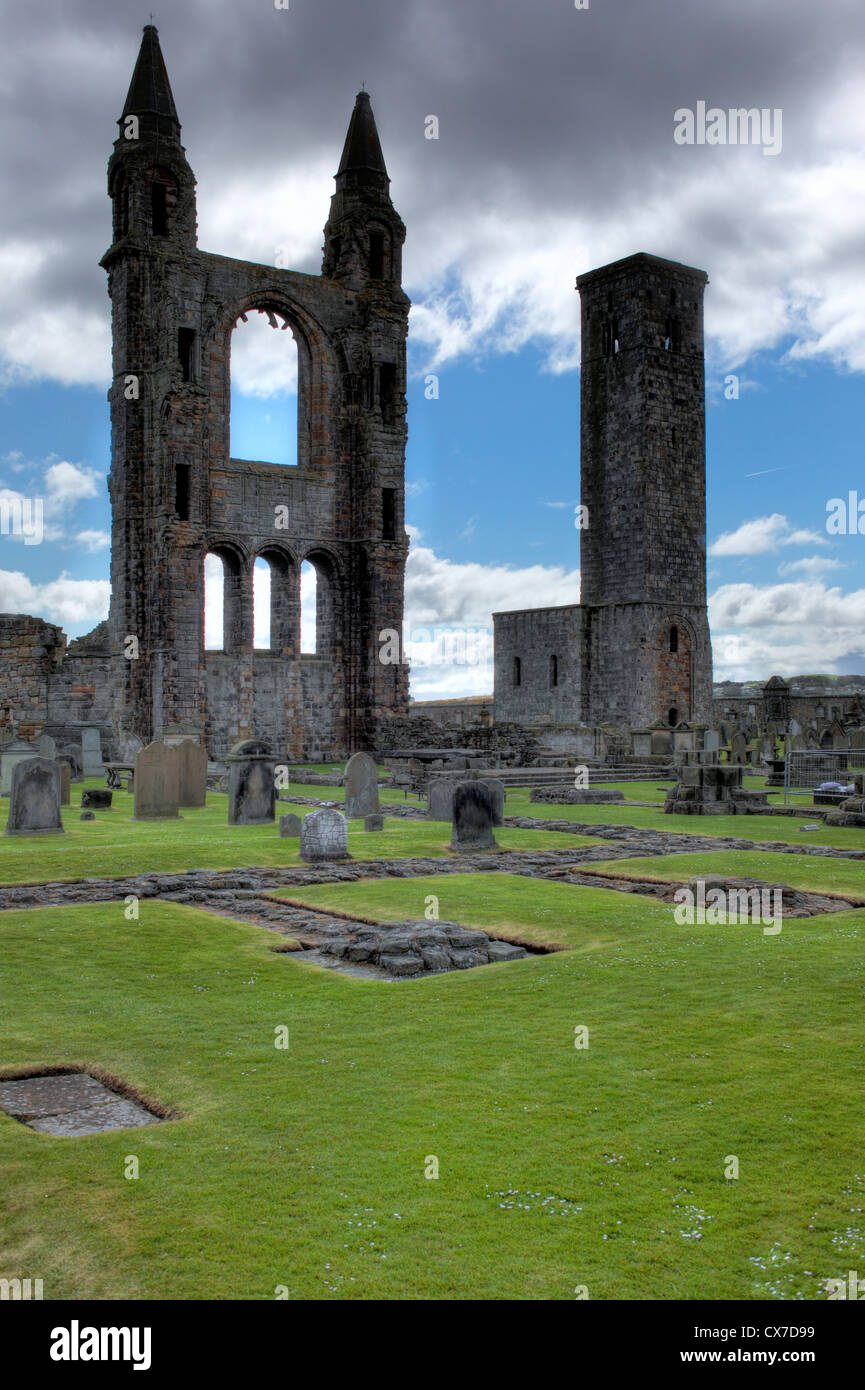 St Andrews Cathedral, St Andrews Fife, Scozia, Regno Unito Foto Stock