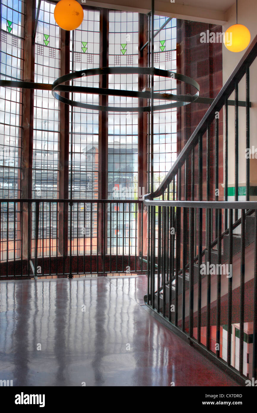 Interno in Scozia Street scuola, da Charles Rennie Mackintosh, Glasgow, Scotland, Regno Unito Foto Stock