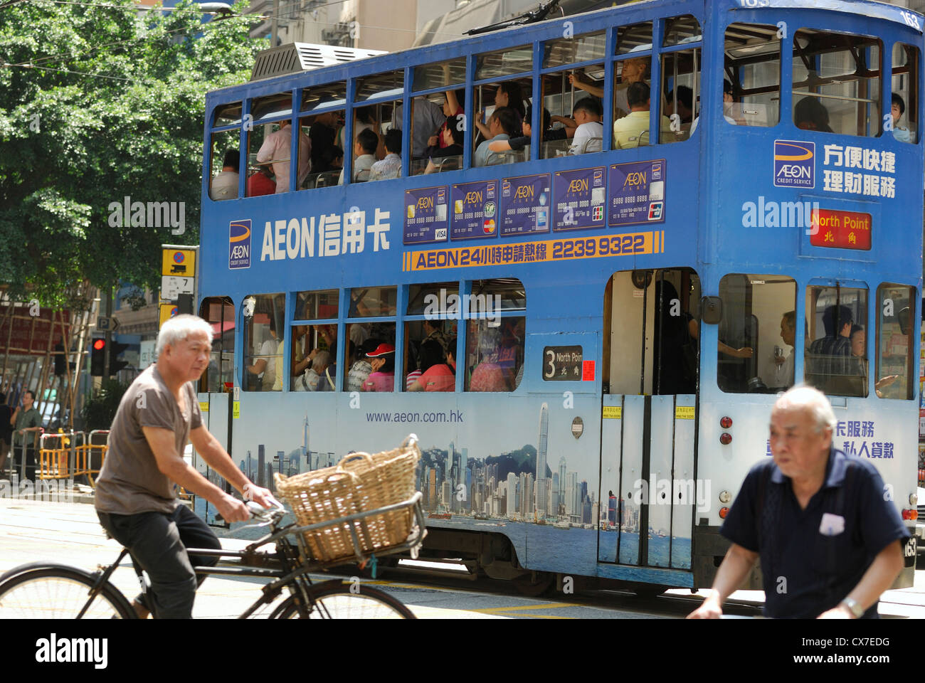 Hong Kong filobus. Foto Stock