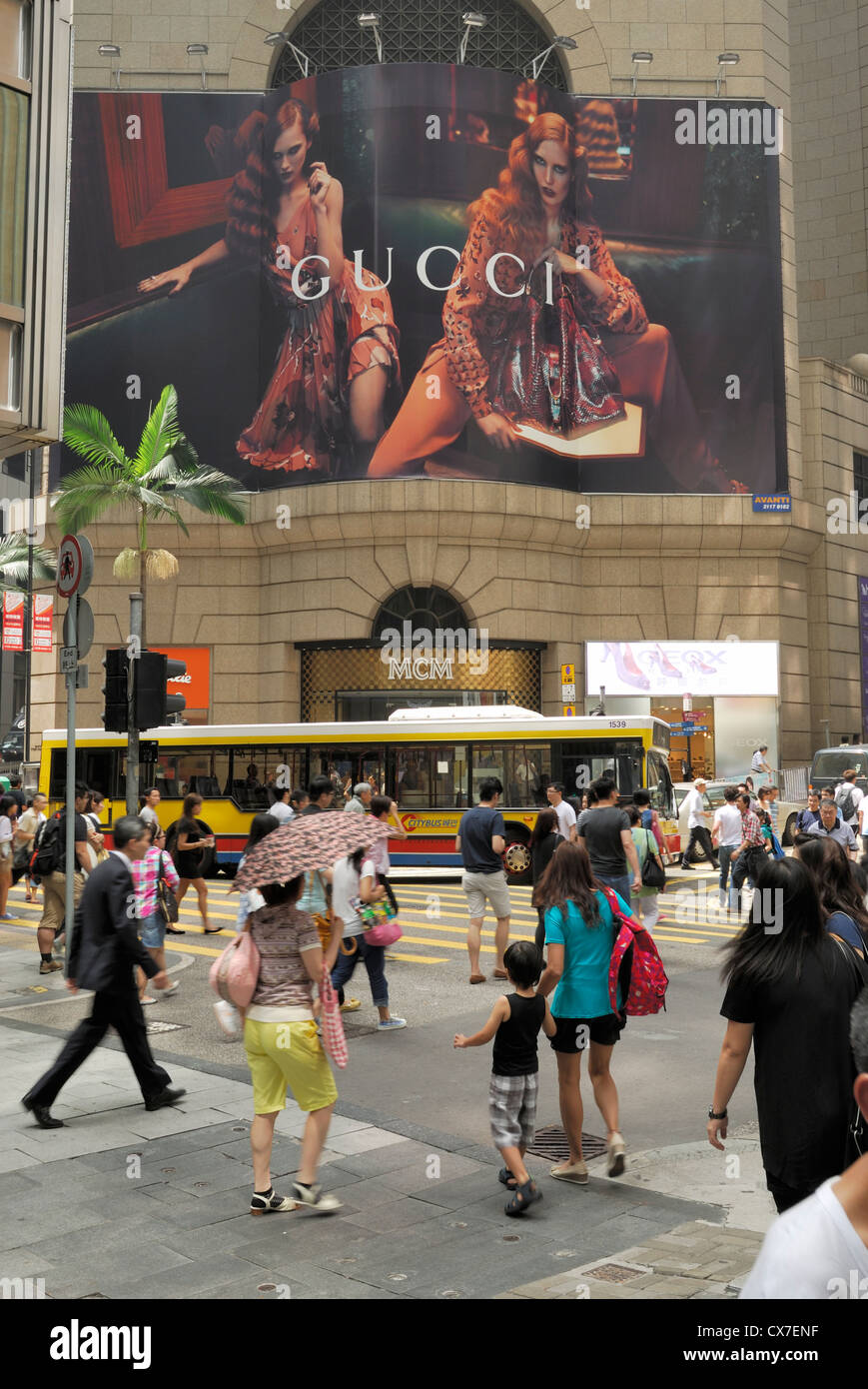 Hong Kong street scene. Foto Stock