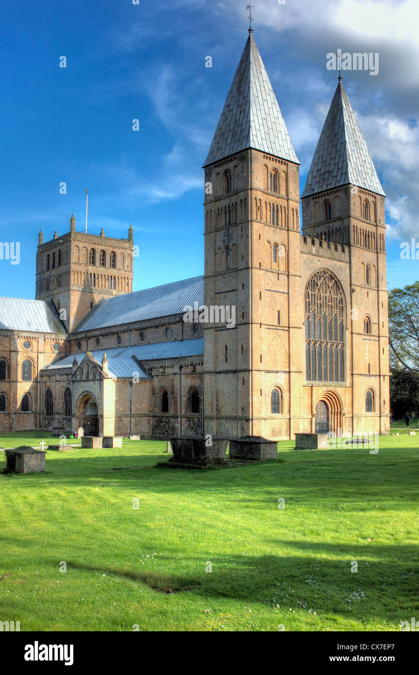 Southwell Minster (XII secolo), southwell, Nottinghamshire, England, Regno Unito Foto Stock