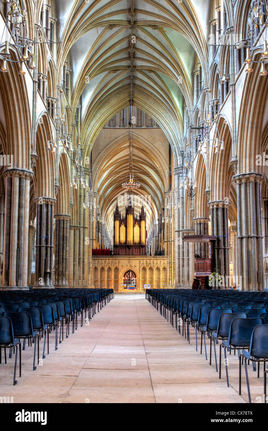 Cattedrale di Lincoln, Lincoln, Lincolnshire, England, Regno Unito Foto Stock