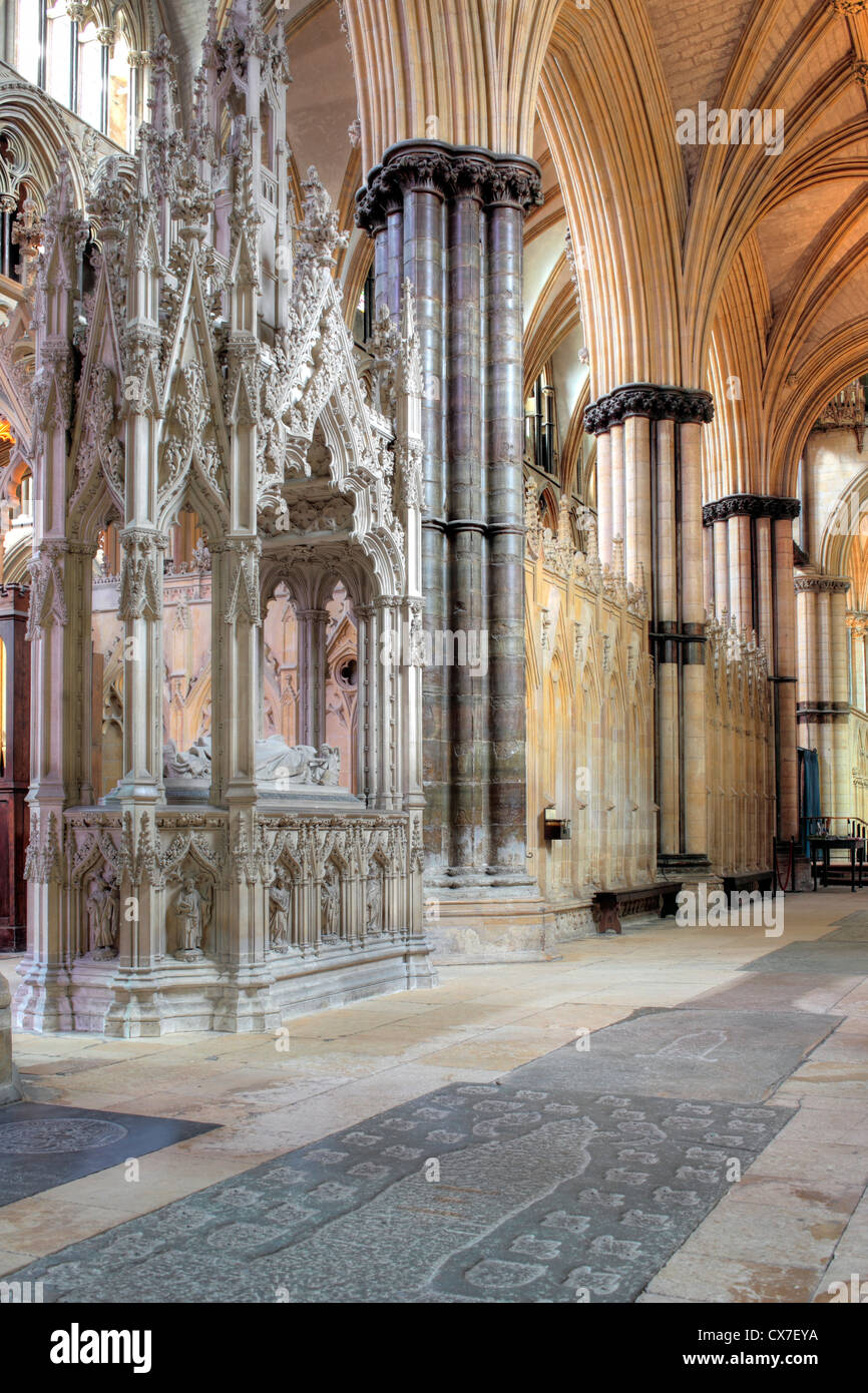 Cattedrale di Lincoln, Lincoln, Lincolnshire, England, Regno Unito Foto Stock