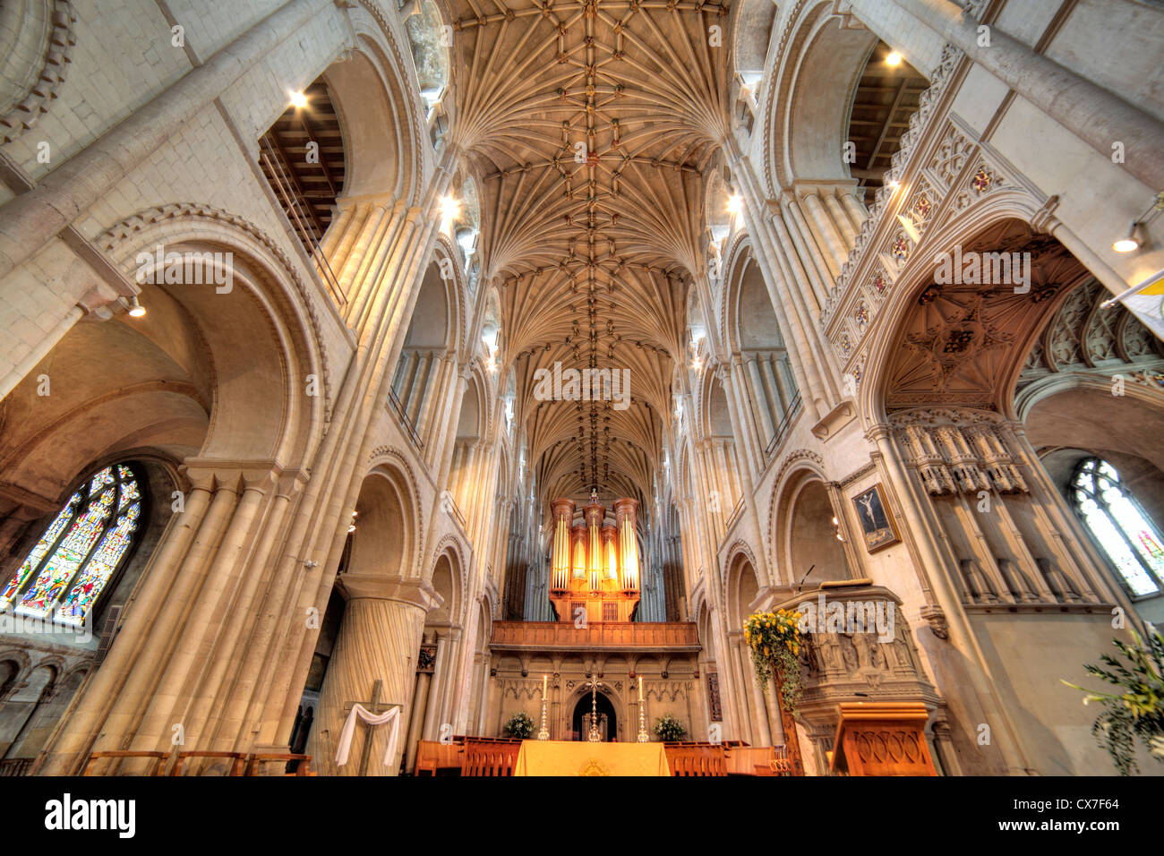 Chiesa Cattedrale della Santa e indivisa Trinità, Norwich, Norfolk, East England, Regno Unito Foto Stock