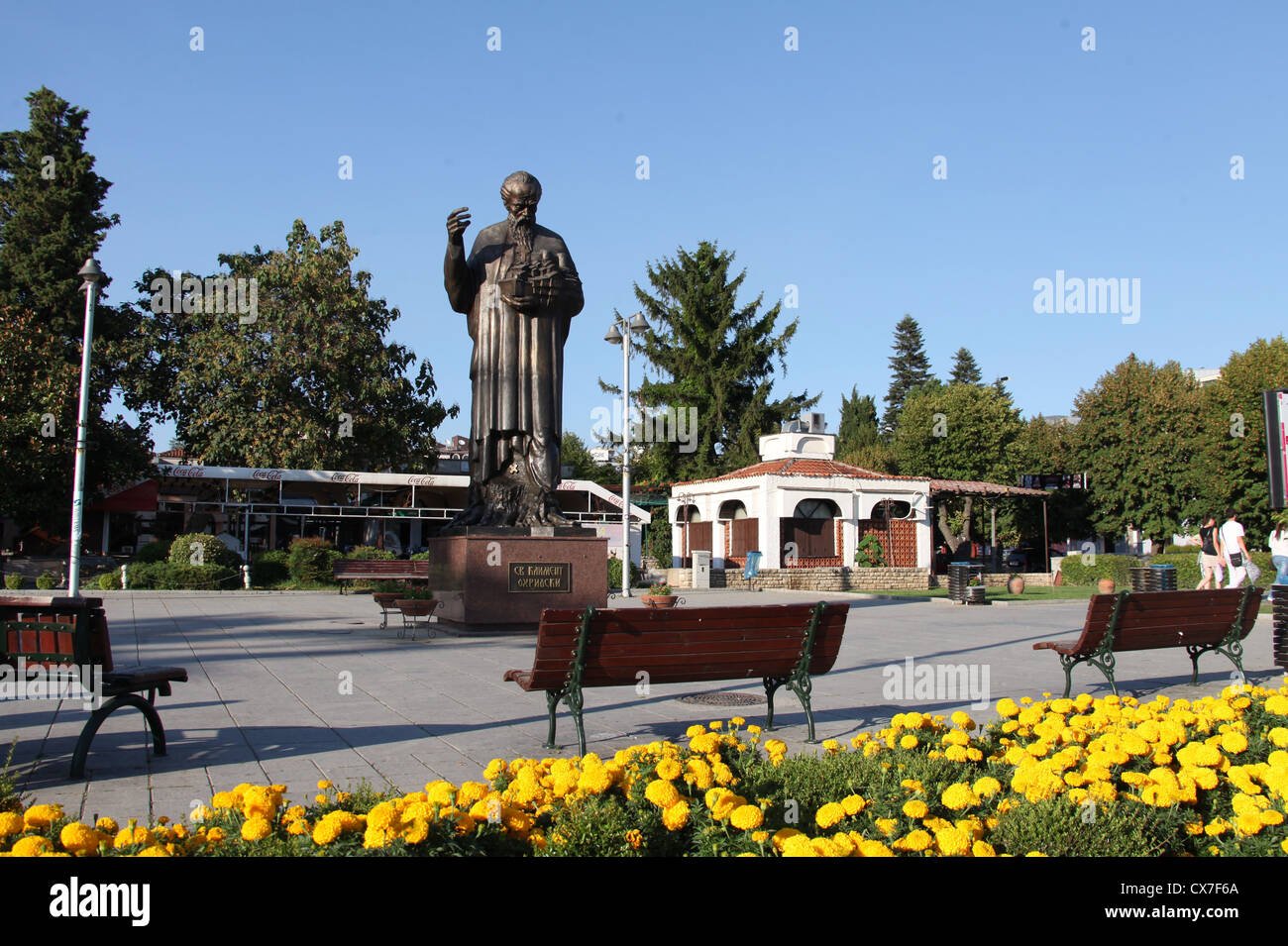 Statua di San Clemente a Ohrid Foto Stock