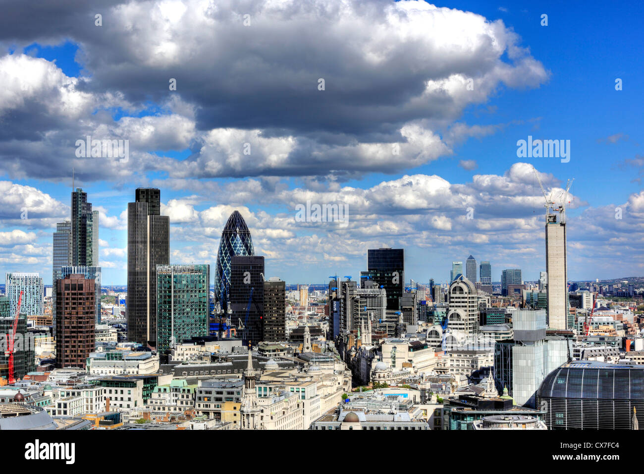 Paesaggio urbano dalla Cattedrale di Saint Paul, Londra, Regno Unito, Londra, Regno Unito Foto Stock