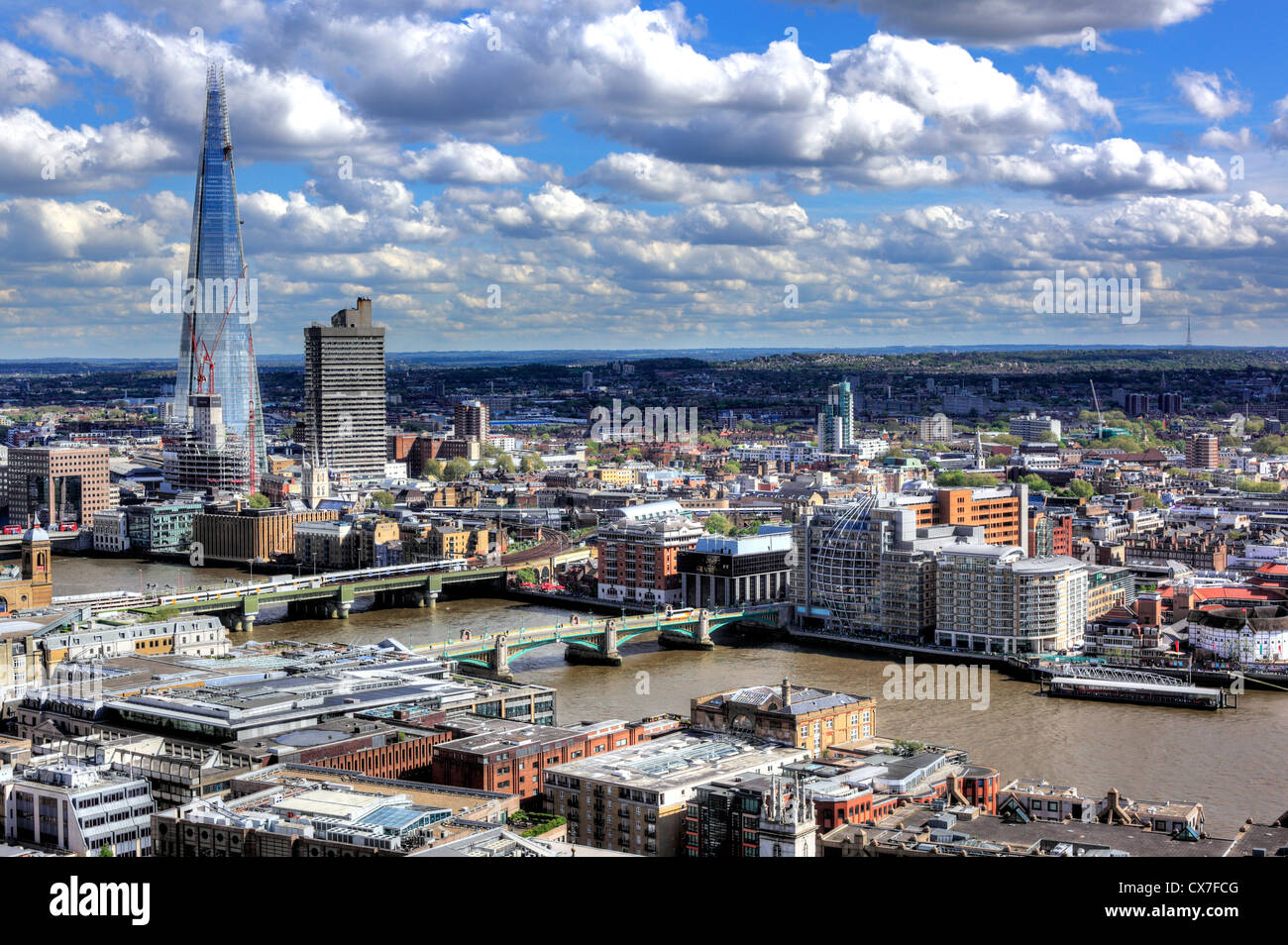 Paesaggio urbano dalla Cattedrale di Saint Paul, Londra, Regno Unito, Londra, Regno Unito Foto Stock