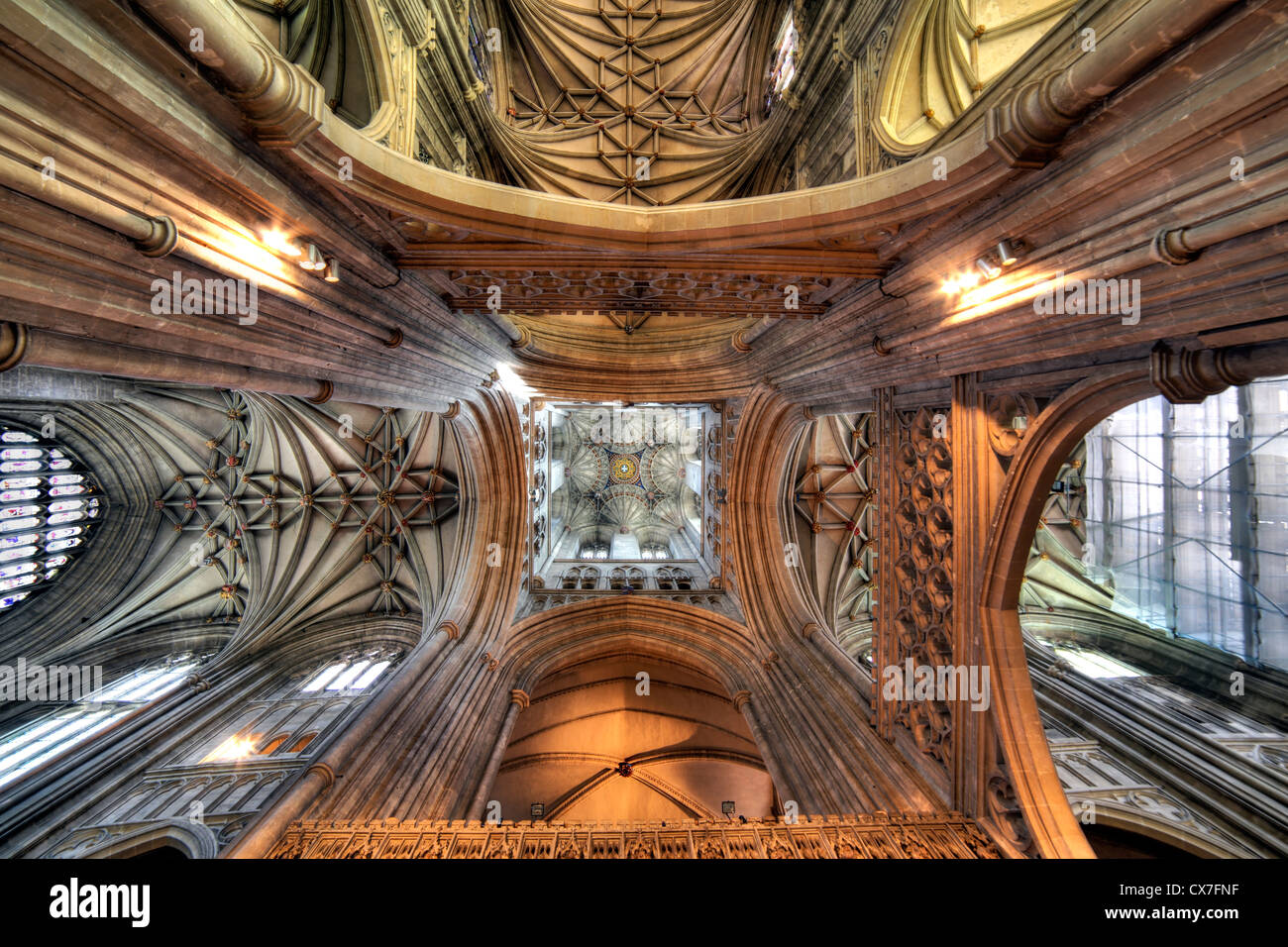 Interno della cattedrale di Canterbury, Canterbury, nel Kent, England, Regno Unito Foto Stock