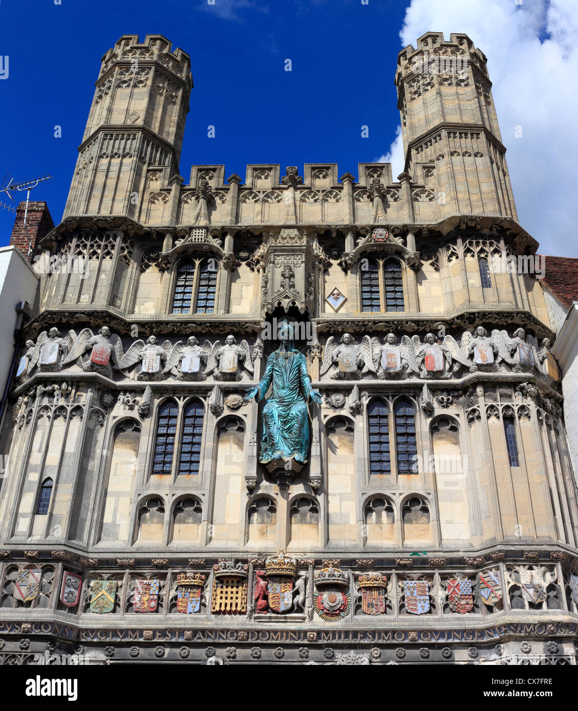 Grande porta di St. Augustine's Abbey, Canterbury, nel Kent, England, Regno Unito Foto Stock