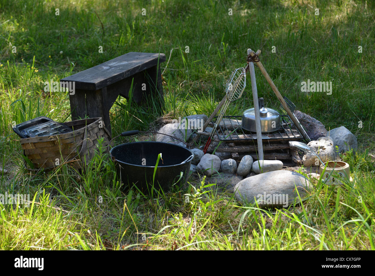 Si tratta di una immagine di una boccola del fuoco nelle ore diurne. Foto Stock