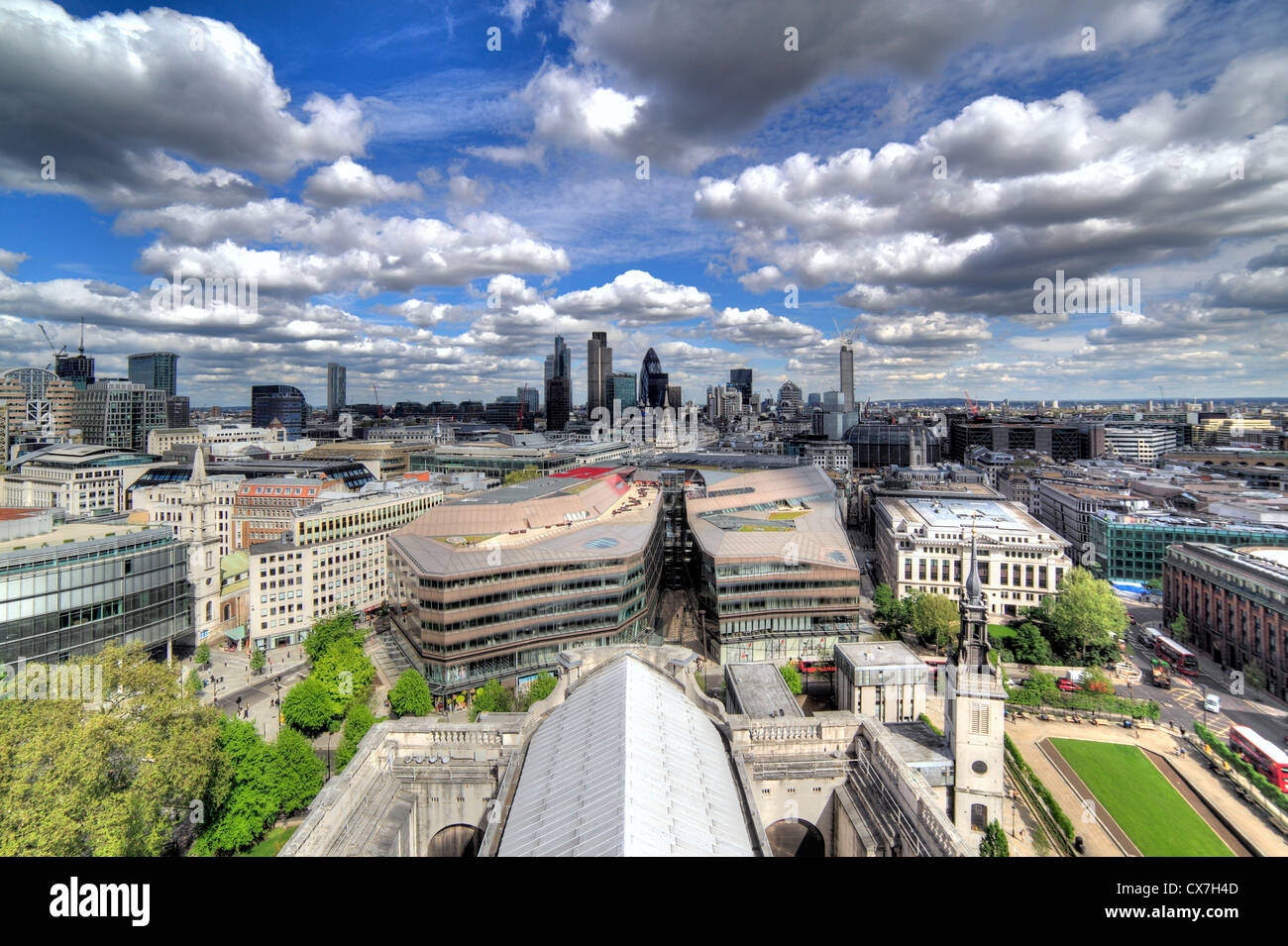 Vista di Londra città dalla Cattedrale di Saint Paul, Londra, Regno Unito, Londra, Regno Unito Foto Stock