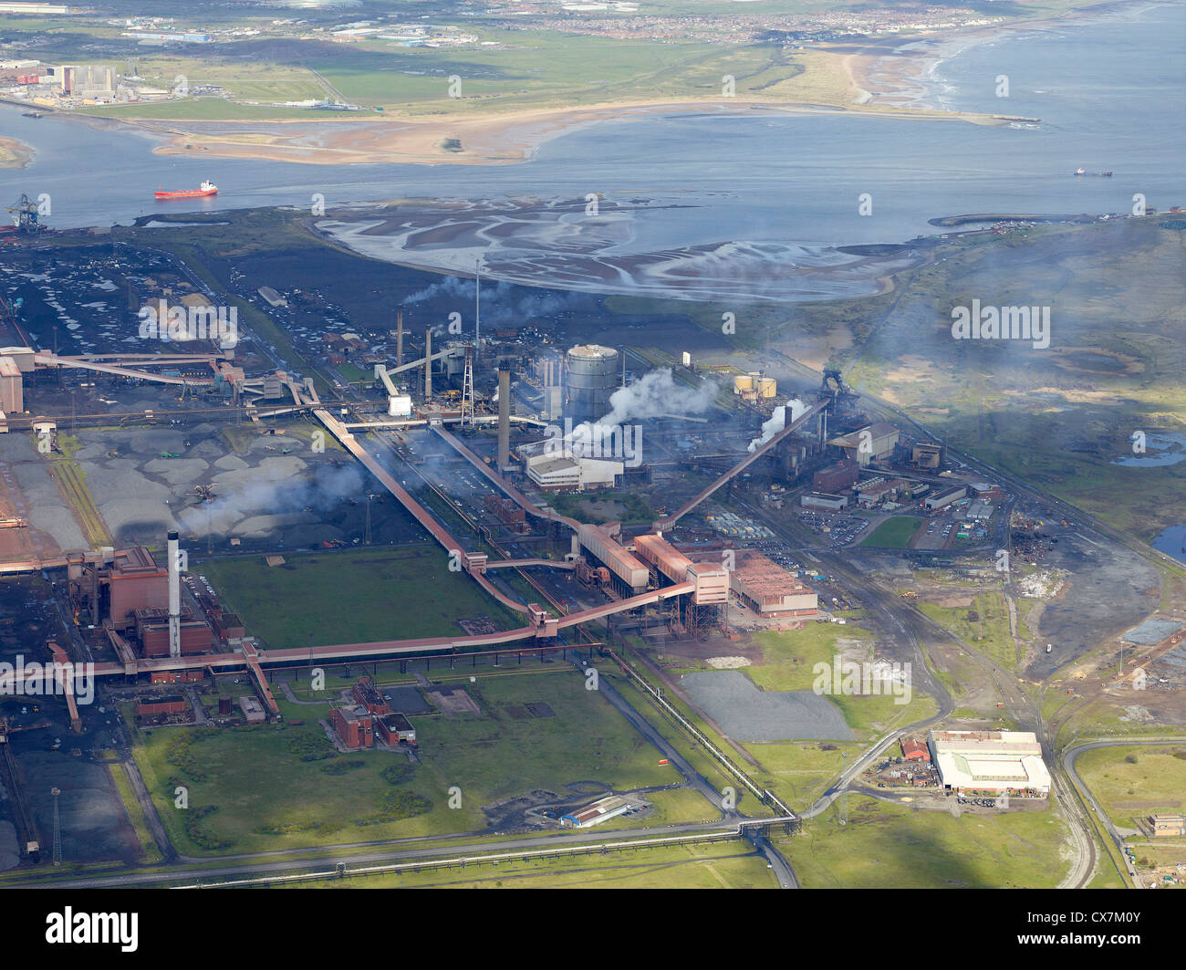 La produzione di acciaio Middlesborough, Teeside, North East England, Regno Unito Foto Stock