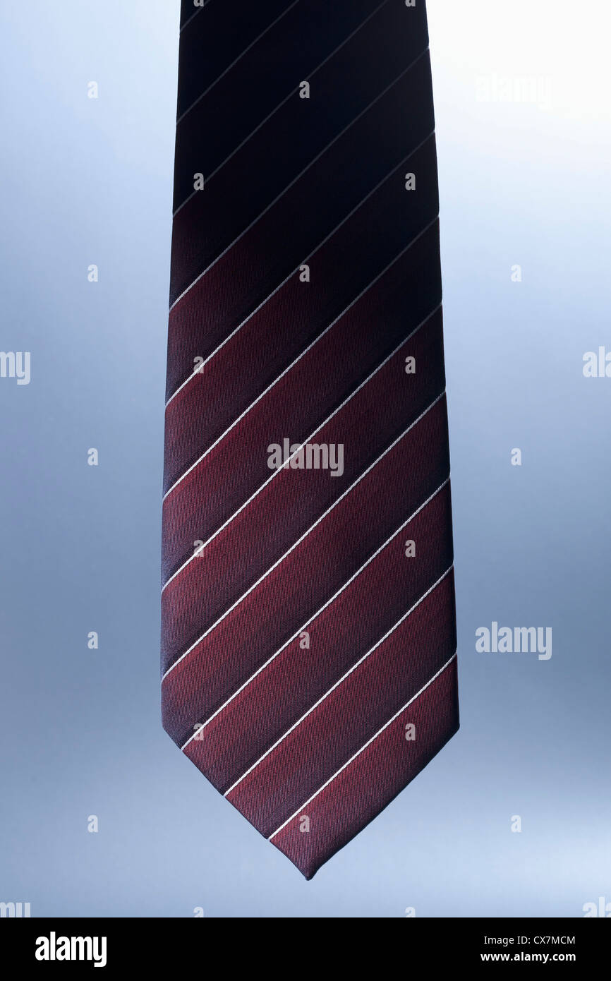 Il fondo di un tessuto a righe, cravatta in seta Foto Stock