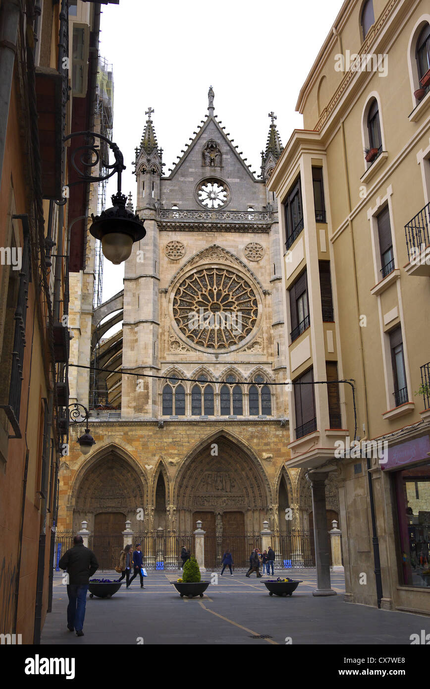 Cattedrale di León, Leon, Spagna. Foto Stock