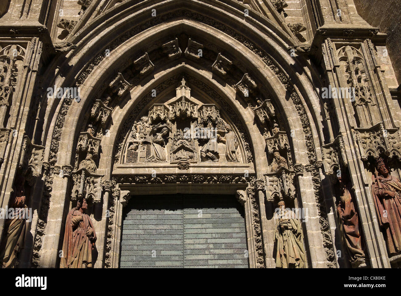 Porta dell'Archivo de Indias a Siviglia, Spagna. Foto Stock