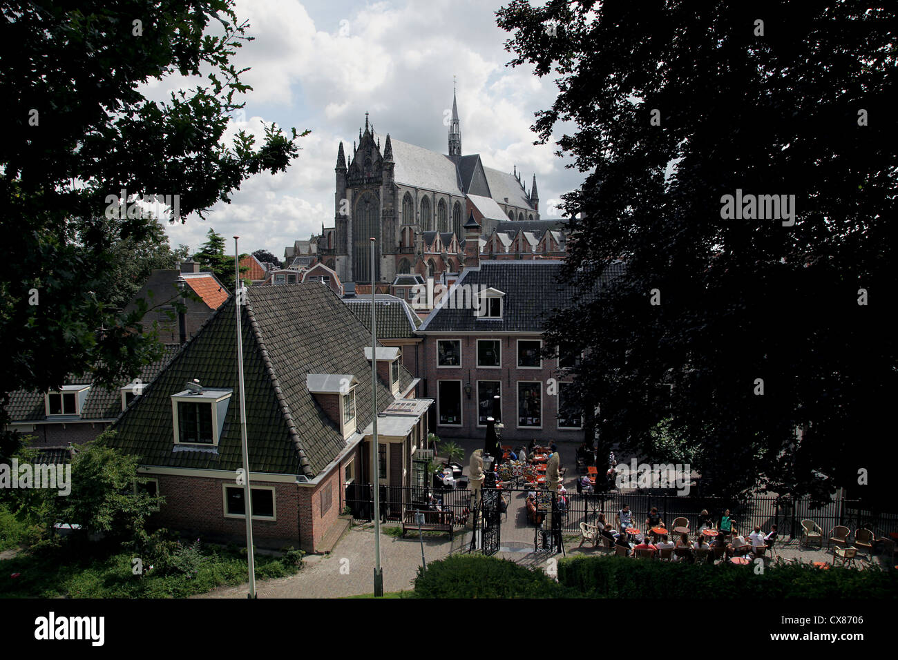 Paesi Bassi, Olanda, Leiden,, Hooglandse Kerk, Chiesa.Burcht Foto Stock