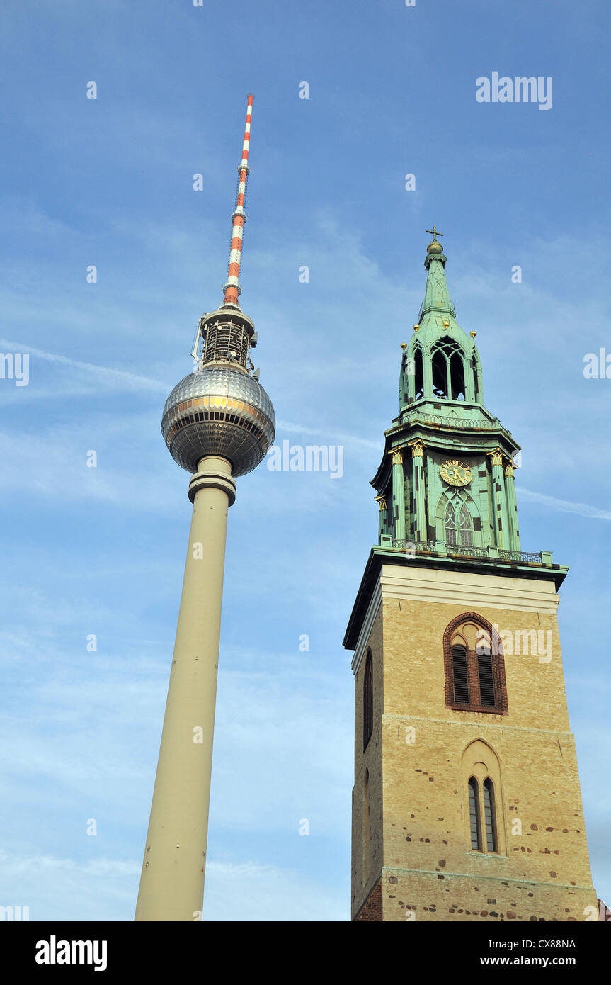 La torre della televisione Berlino Germania Foto Stock
