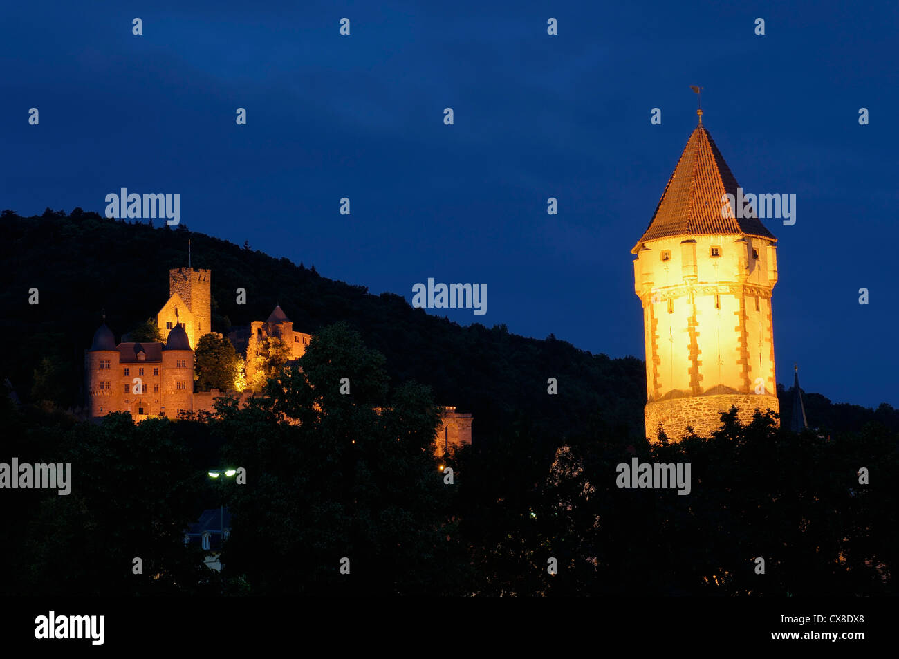 Wertheim, questo Land, Main-Tauber, Strada Romantica, Romantische Strasse, Germania Foto Stock