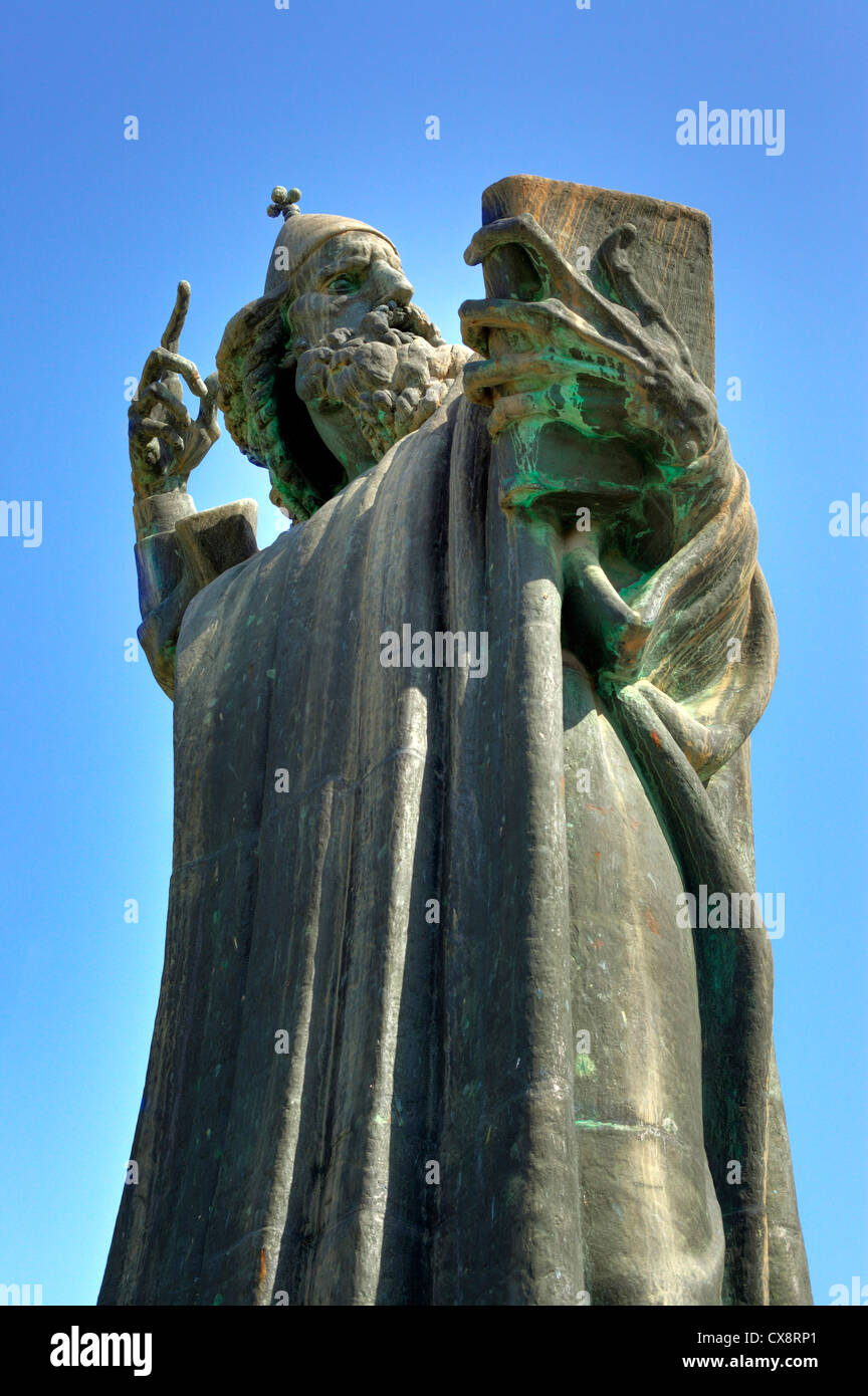 Statua del vescovo Gregorio di Nin (Grgur Ninski), Split, Dalmazia, Croazia Foto Stock