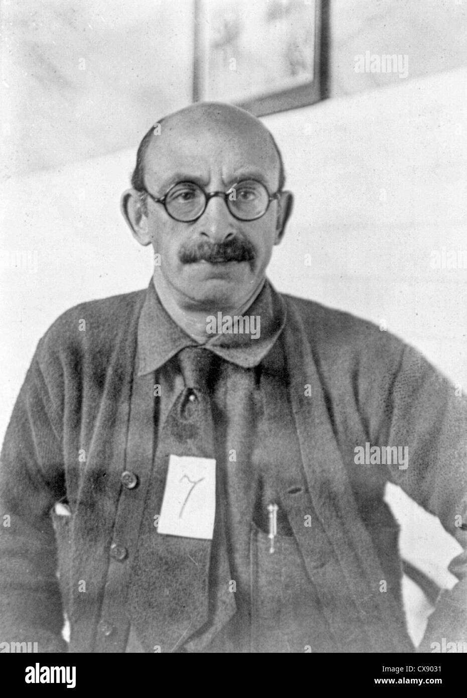 Alexander Berkman - Gazzetta foto scattata prima della deportazione, 1919. Foto Stock