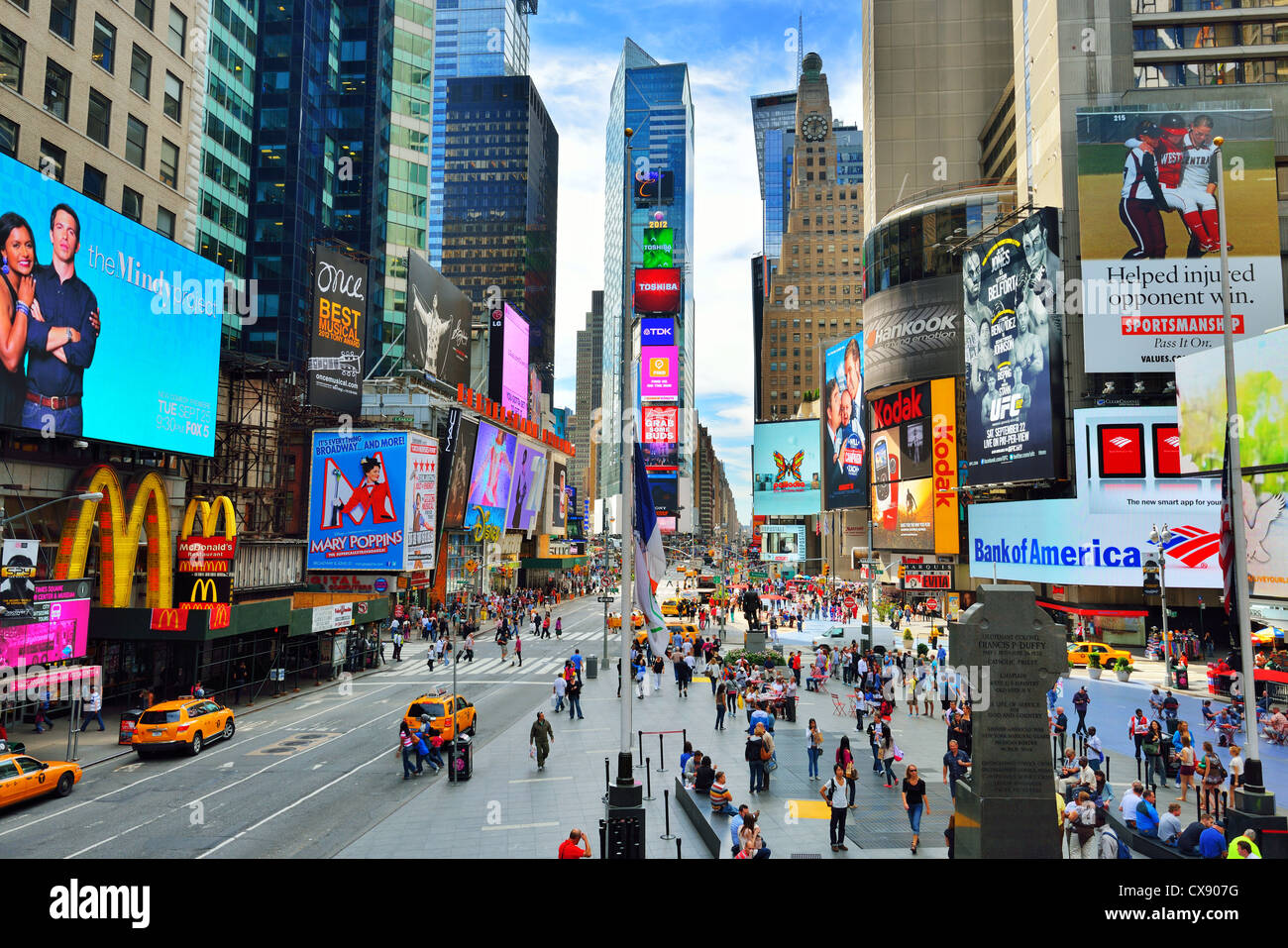 Times Square a New York New York, Stati Uniti d'America. Foto Stock