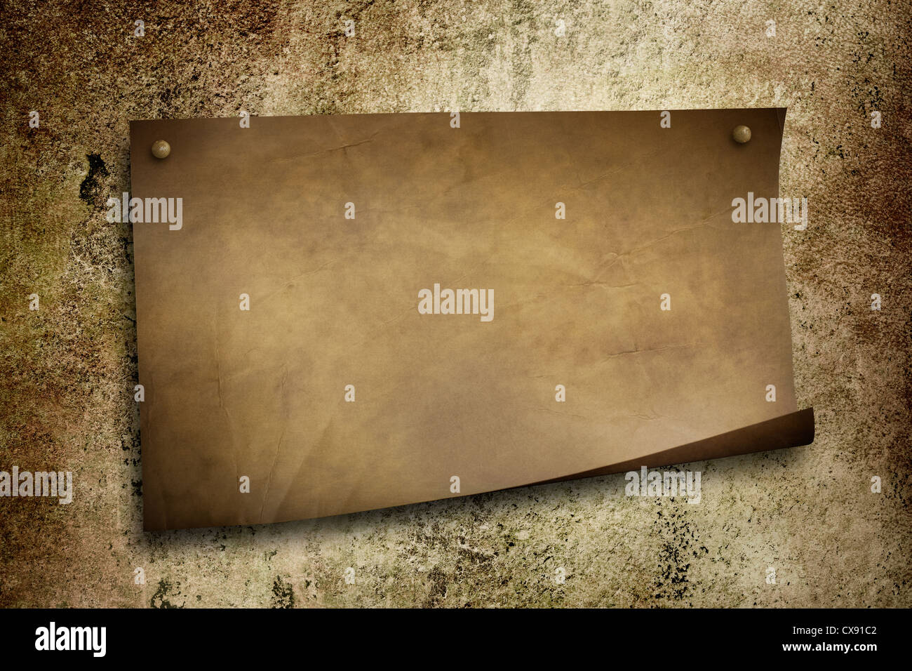 Vecchia carta sulla parete grunge Foto Stock