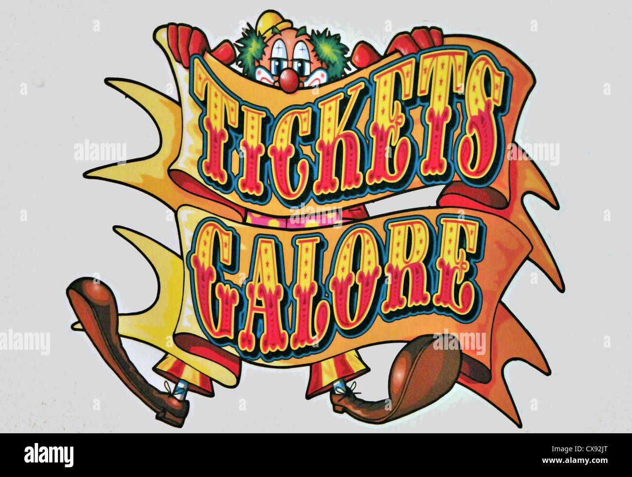 Colorato intrattenimento classico arcade segno. Foto Stock