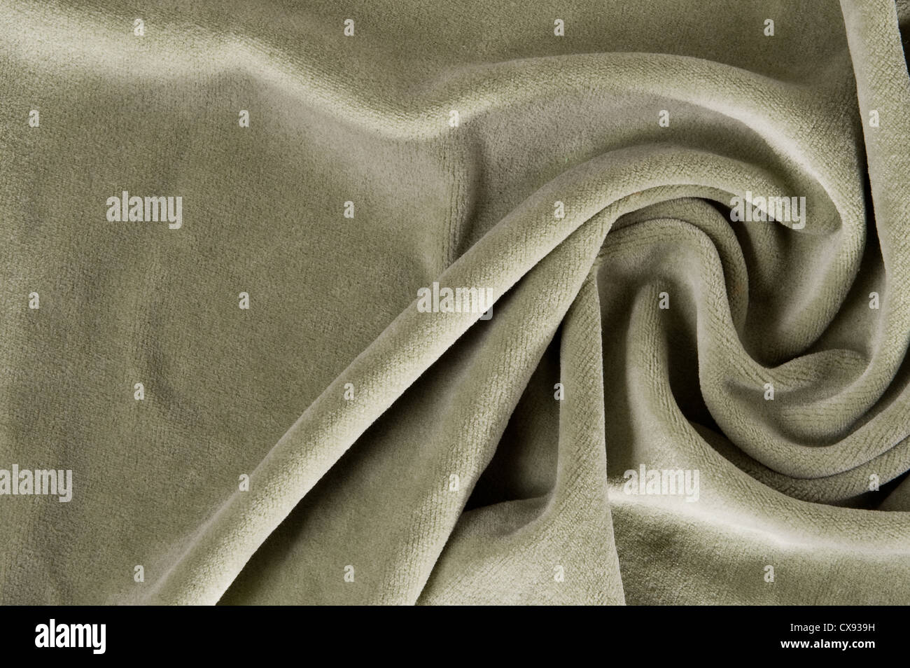 Nuovo tessuto per capi di abbigliamento e accessori pieghettato di velluto Foto Stock