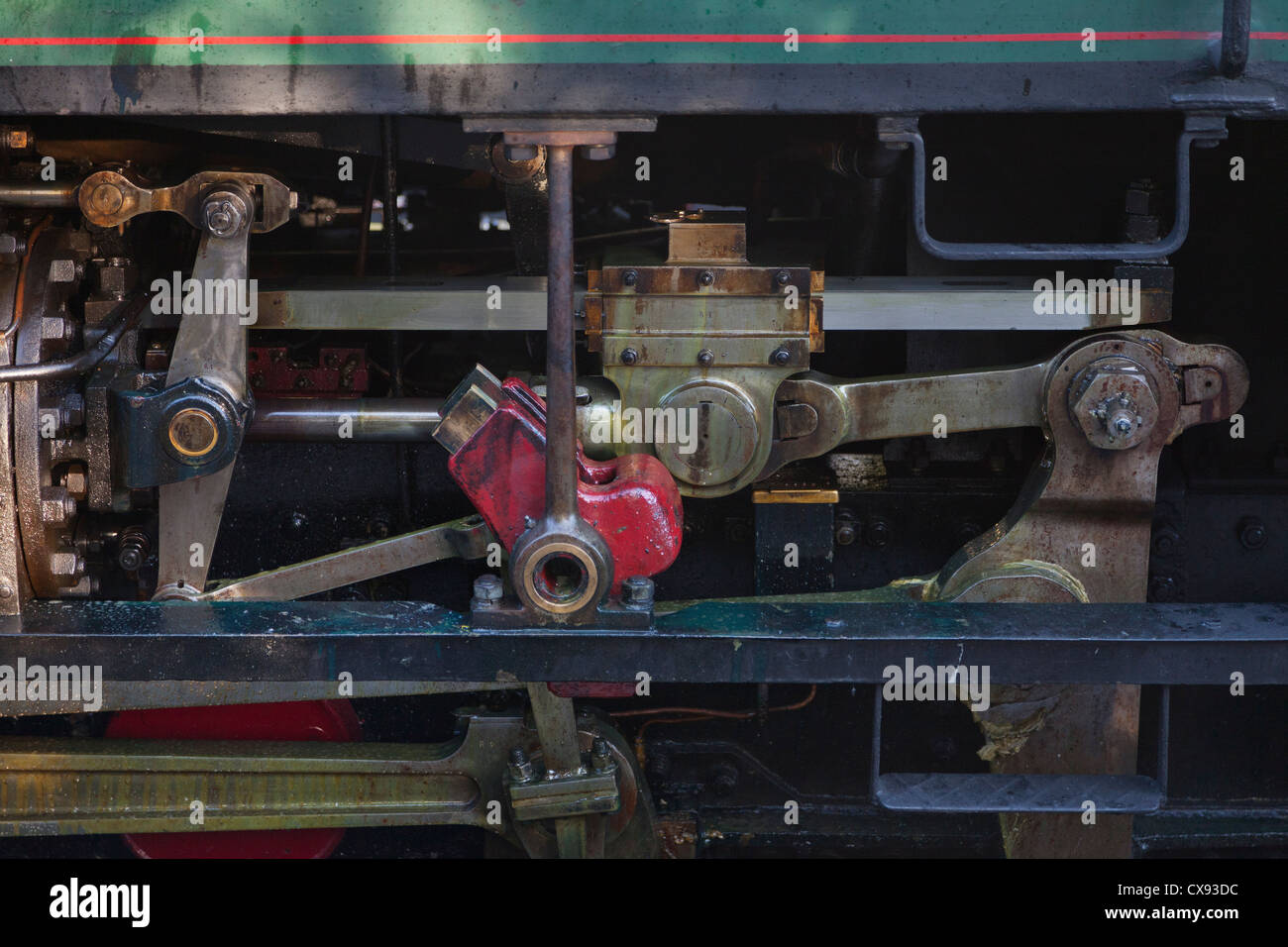 La Snowdon Mountain Railway, loco treno di trasmissione dettaglio, delle bielle Foto Stock