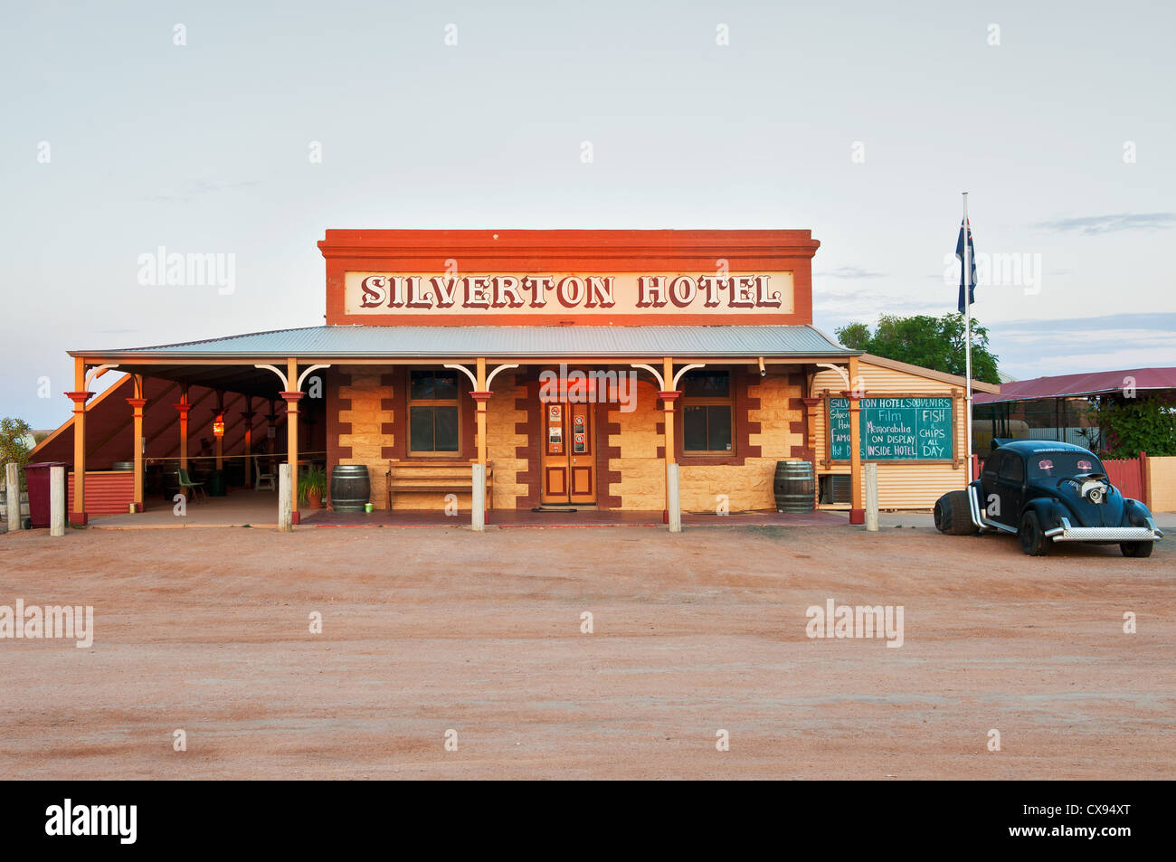 Famoso Silverton Hotel nell'Outback del nuovo Galles del Sud. Foto Stock