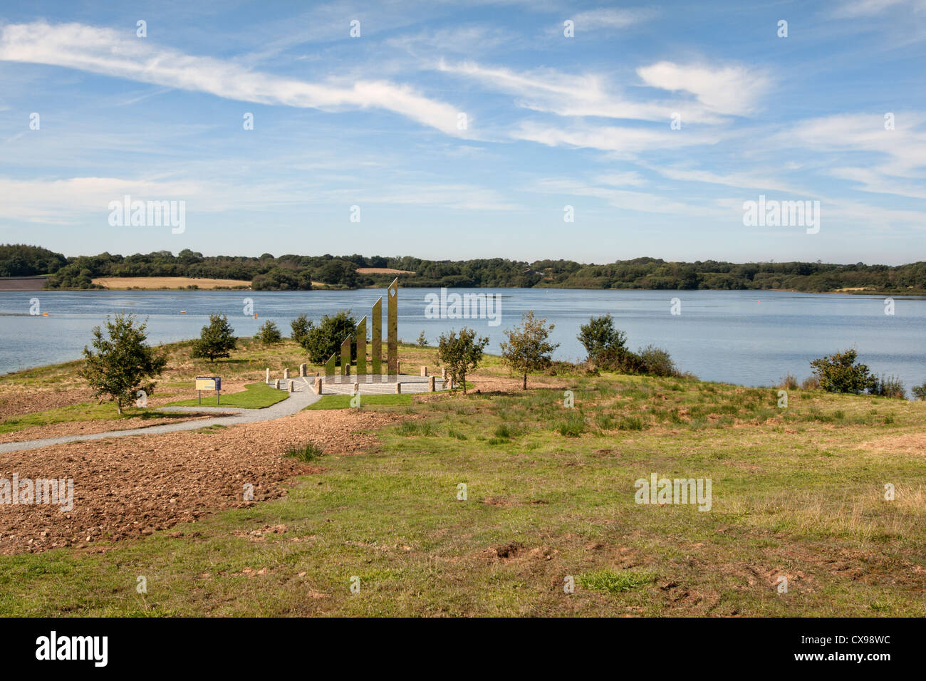 Meridiana al Roadford Lake Country Park. Costruito per commemorare il Diamante Jubillee della Regina Elisabetta II Devon Inghilterra UK Foto Stock