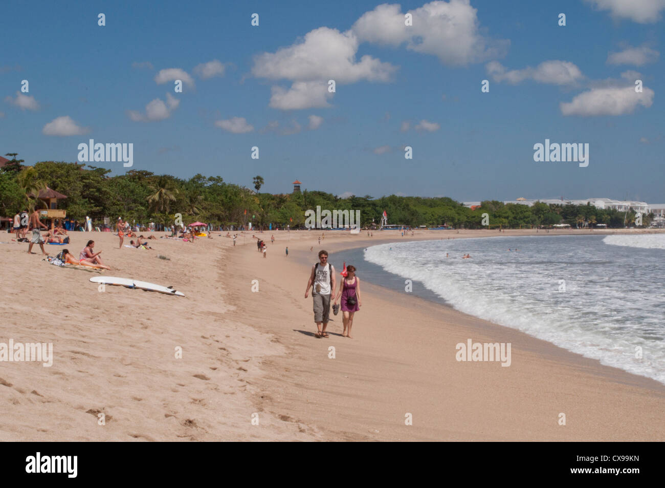 Seminyak, Legian e Spiaggia di Kuta Beach Foto Stock