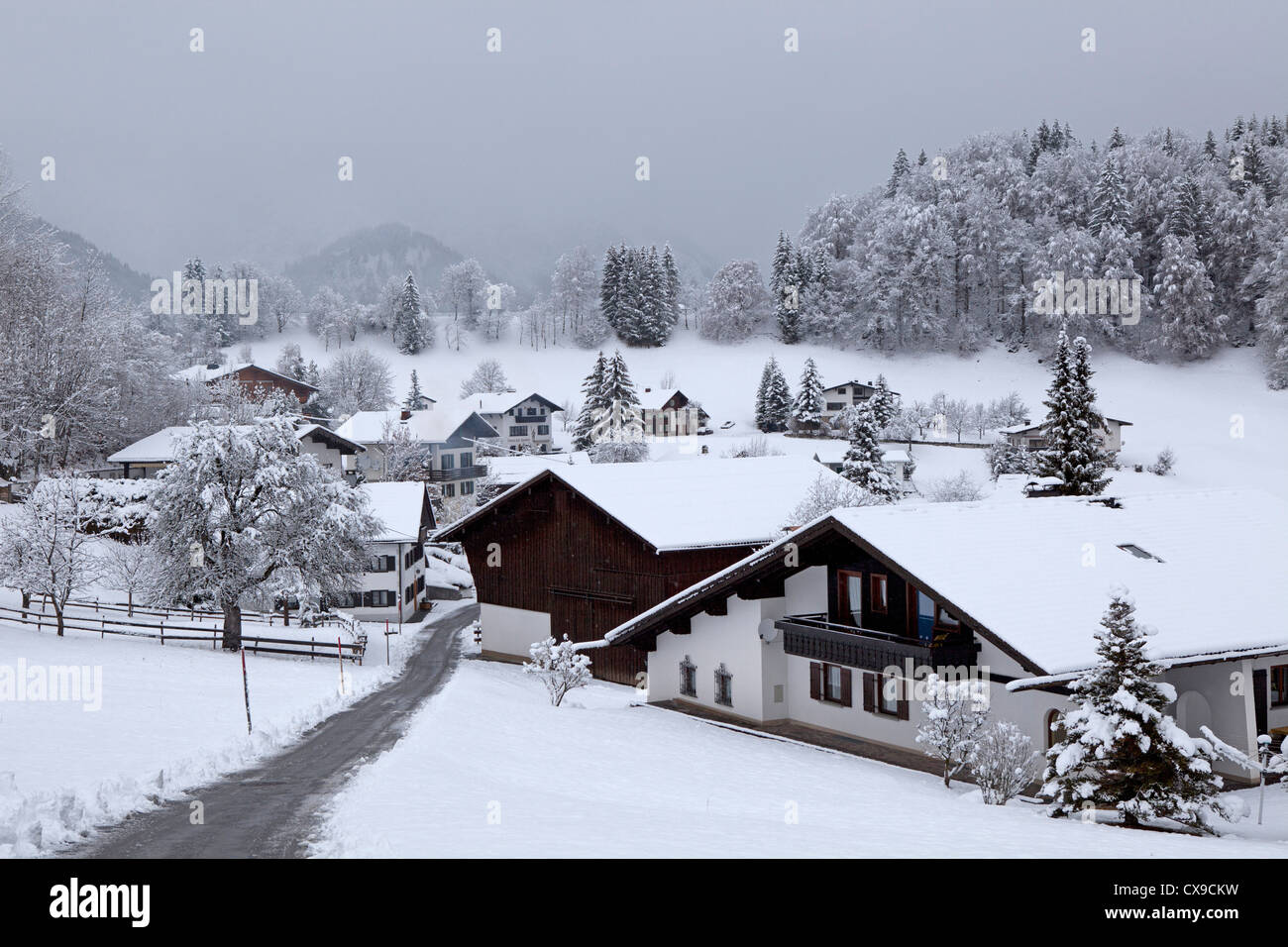 Chalet in La neve, Schruns, Austria Foto Stock