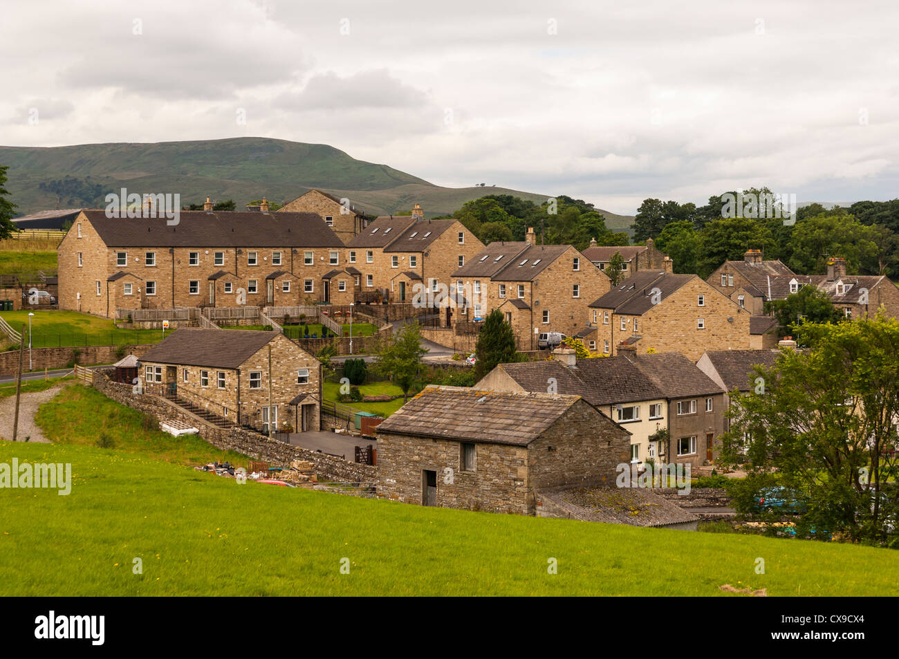 Case in Hawes in Wensleydale , Yorkshire Dales , Inghilterra , Inghilterra , Regno Unito Foto Stock