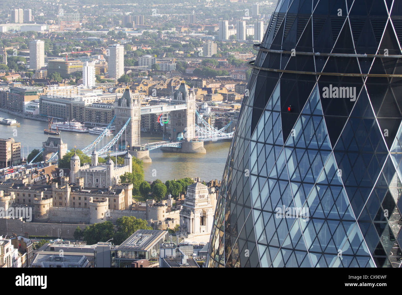 Vista di Londra dal quarantesimo piano di Heron Tower - City of London Foto Stock