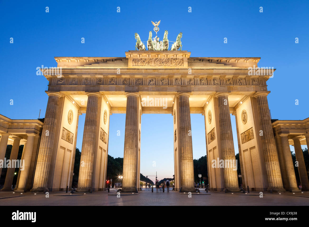 La Porta di Brandeburgo, Berlino, Germania Foto Stock