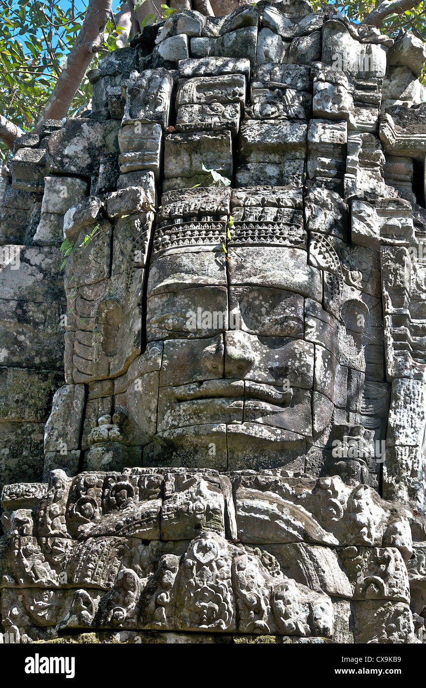 Scultura di buddha Angkor Cambogia Asia Foto Stock