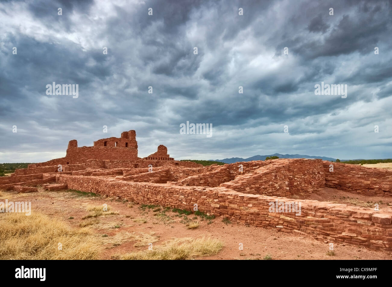 Abo rovine a Salinas Pueblo Missions National Monument, Nuovo Messico, STATI UNITI D'AMERICA Foto Stock
