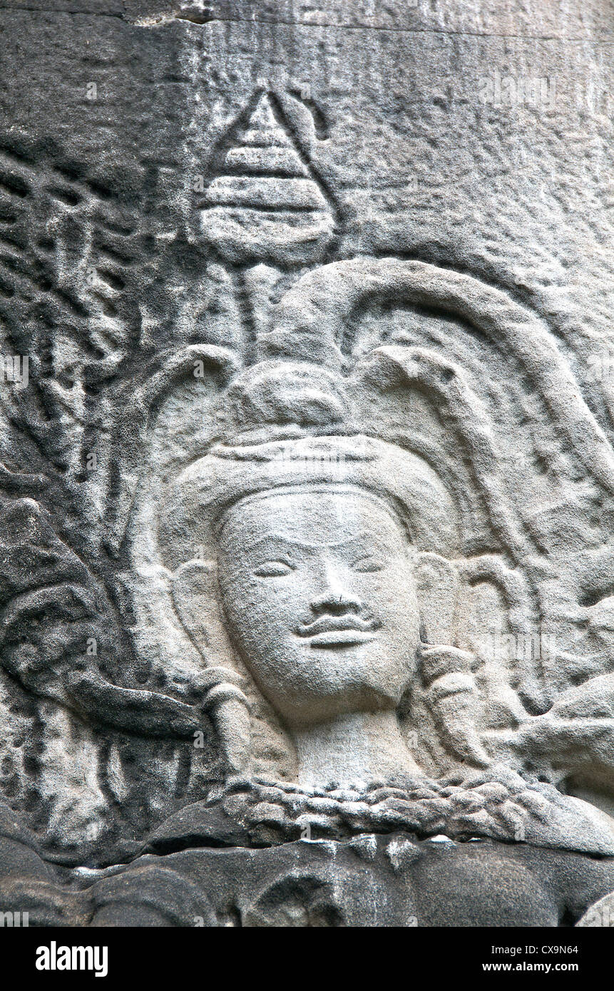 I dettagli di tempio di Angkor Cambogia Asia Foto Stock