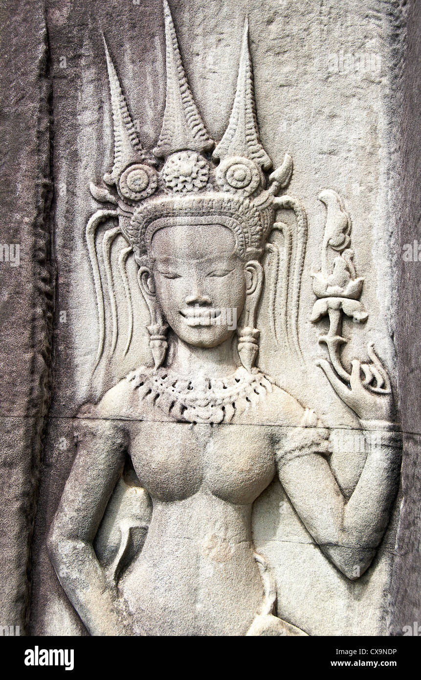 I dettagli di tempio di Angkor Cambogia Asia Foto Stock