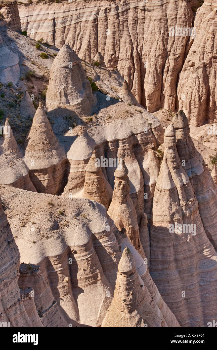 Tenda rocce, vista dal punto di vedetta alla tenda Kasha-Katuwe Rocks National Monument, Nuovo Messico, STATI UNITI D'AMERICA Foto Stock