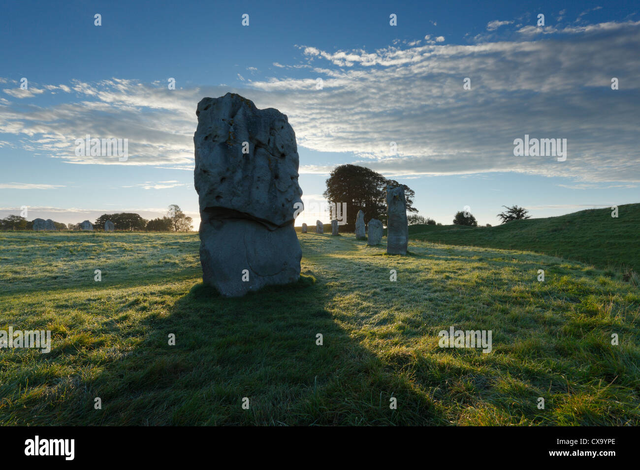 Avebury Stone Circle. Wiltshire. In Inghilterra. Regno Unito. Foto Stock