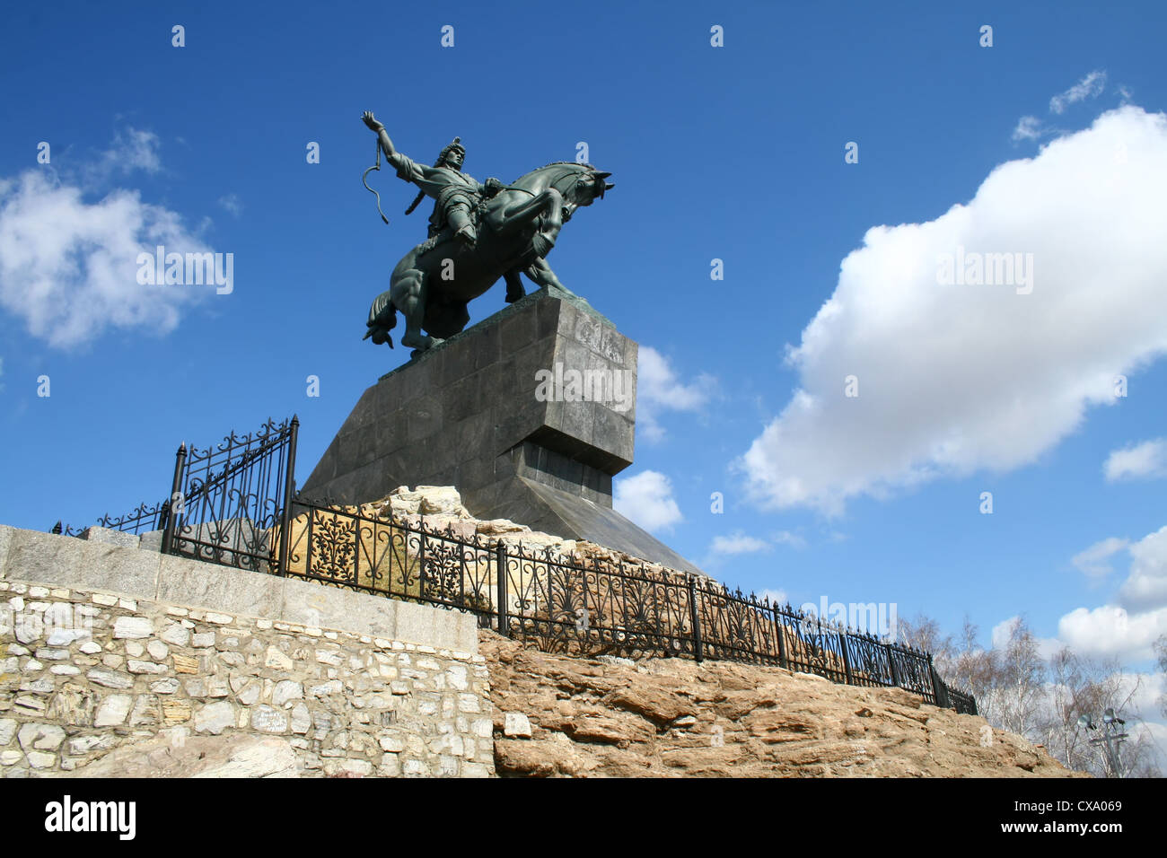 Salawat Yulayev (bashkir eroe nazionale) memorial a Ufa Foto Stock