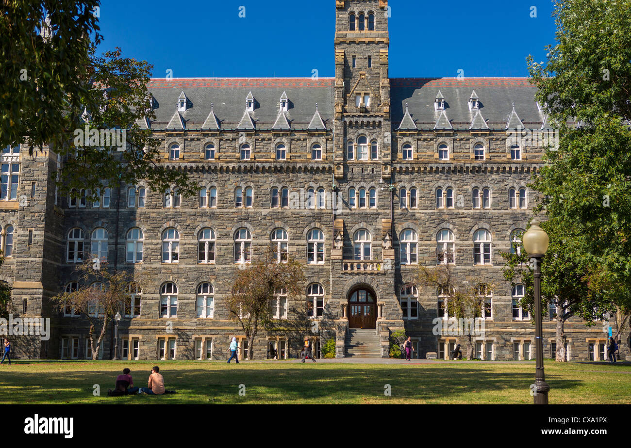 WASHINGTON, DC, Stati Uniti d'America - Healy Hall presso l'Università di Georgetown. Foto Stock