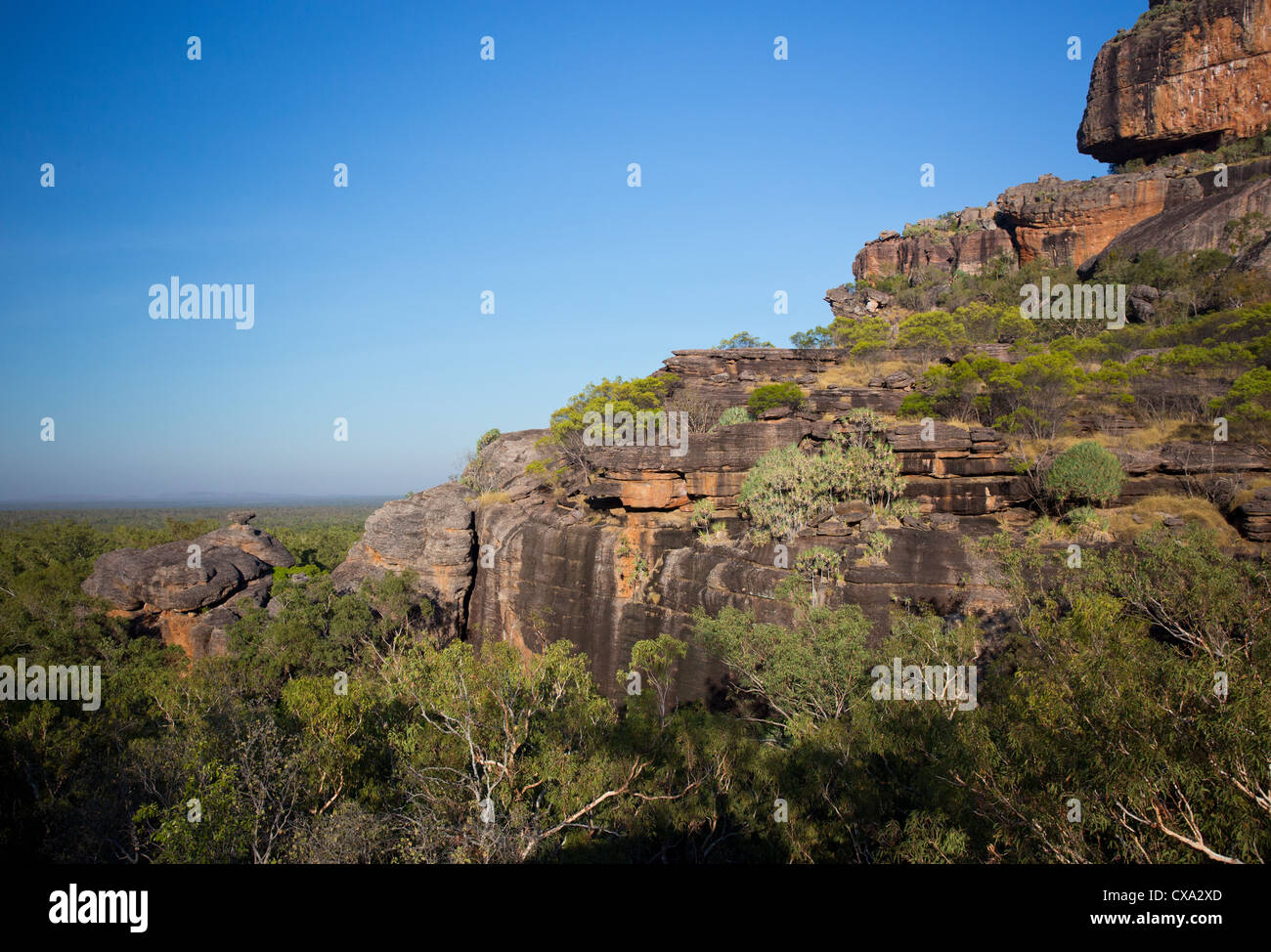Nourlangie Rock, il Parco Nazionale Kakadu, Territorio del Nord Foto Stock